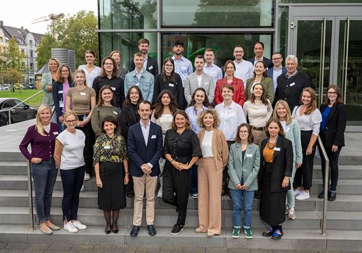Group photo. On September 23, 2024, the Dr. Jost Henkel Foundation invited its Germany scholarship holders and the representatives of the universities to a get-together at Henkel's headquarters. 